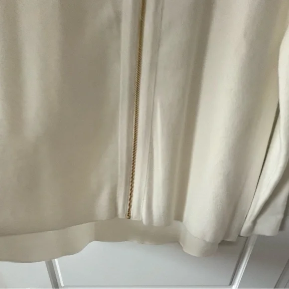 Soft Surroundings Elegant Creamy White Zip-Up Sweater. - Picture 5 of 8